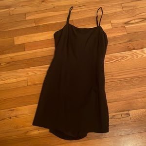 Garage black tank top mini dress with open back